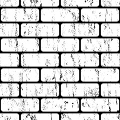 Vector seamless brick wall pattern with scratches. Design for textile, wallpaper, wrapping paper, stationery.