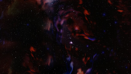 Wall Mural - space background with nebula and stars.