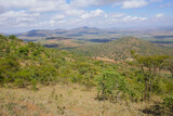 Fototapeta Sawanna - scenic view of Ole Muntus Hill in Sultan Hamud, Kenya