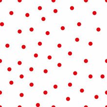 Seamless Abstract Pattern With Circles And Dots Of Red Color. Kaleidoscope Background. Decorative Wallpaper, Good For Printing. Vector Illustration.