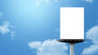 © ifriday - Billboard advertising at white cloud blur sky background.