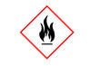 Highly flammable hazardous sign vector, Red & Black