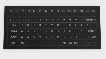 Wall Mural - Realistic 3D Render of PC Keyboard