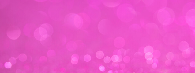 Wall Mural - pink rose, pink bokeh, circle abstract light background, pink rose shining lights, sparkling glitter