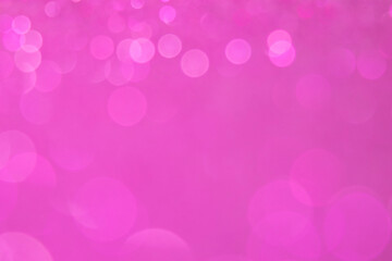Wall Mural - pink rose, pink bokeh, circle abstract light background, pink rose shining lights, sparkling glitter