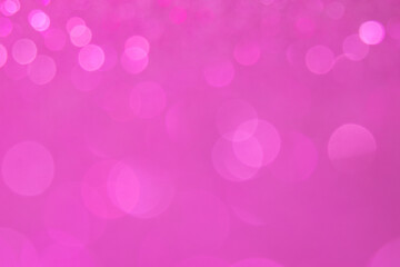 Wall Mural - pink rose, pink bokeh, circle abstract light background, pink rose shining lights, sparkling glitter