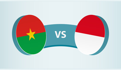 Wall Mural - Burkina Faso versus Indonesia, team sports competition concept.