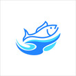 Fish animal logo brand illustration.