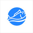 Fish animal logo brand illustration.