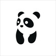 Panda animal logo brand illustration.