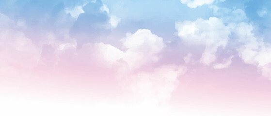 Wall Mural - pastel sky with clouds