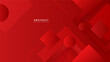 © Badr Warrior - red banner geometric shapes abstract modern technology background design. Vector abstract graphic presentation design banner pattern background web template.