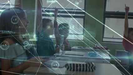 Poster - Animation of network of connections over diverse schoolchildren learning in classroom