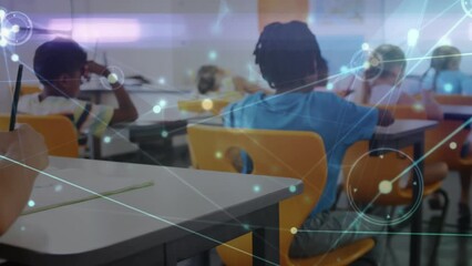 Poster - Animation of network of connections over diverse schoolchildren learning in classroom