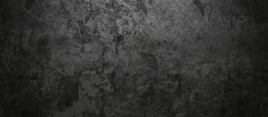 black stone concrete texture backdrop background anthracite panorama. panorama dark grey black slate