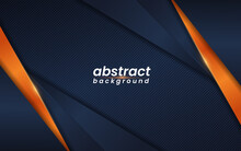 Abstract Navy Background With Shiny Orange Gradient