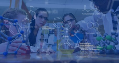 Poster - Animation of data processing over diverse students in lab