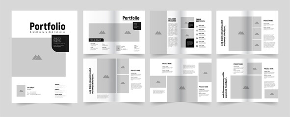 Wall Mural - architecture portfolio interior portfolio design portfolio template design