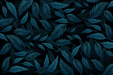  Floral leaf background, floral leaf line arts, Luxury nature leaves pattern design, Hand drawn outline design for fabric , print, banner, cover and invitation, Vector illustration. 