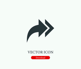 Poster - Arrow vector icon. Editable stroke. Symbol in Line Art Style for Design, Presentation, Website or Mobile Apps Elements, Logo.  Arrow symbol illustration. Pixel vector graphics - Vector