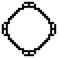 Sticker - pixel circle frame
