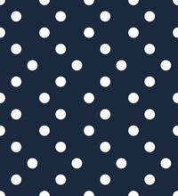 Polka Dot Pattern Vector Print Blue Seamless Background For Textile