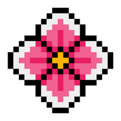 Canvas Print - pixel flower
