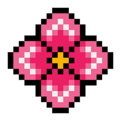 Poster - pixel flower
