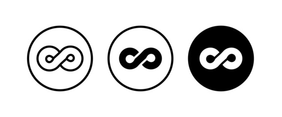 Wall Mural - infinity loop icon, icons vector, sign, symbol, logo, illustration, editable stroke, flat design sty