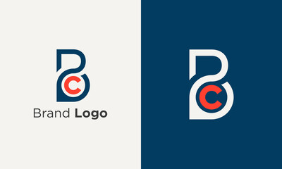 Fototapete - BC or CB Logo. High quality and professional looking logo design template. The main feature of this logo is its simplicity and cleanness. Easy to customize and edit.