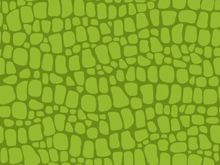 Alligator skin texture. Seamless crocodile pattern, green reptile and wild tropical animal lether vector background