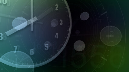 Wall Mural - time flow images with analog clock background.