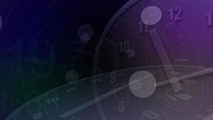 Wall Mural - time flow images with analog clock background.