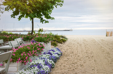 Wall Mural - Cloudy morning on the shore of the Baltic Sea	
