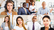 © JackF - Collage of portraits of business people in various business situations