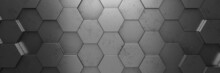 Futuristic And Technological Hexagonal Background. 3d Rendering