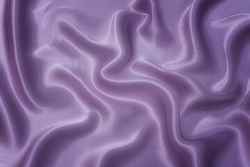 Wall Mural - Beautiful elegant wavy violet purple satin silk luxury cloth fabric texture with violet background design