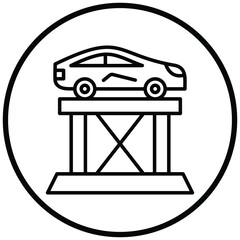 Sticker - Car Lift Icon Style