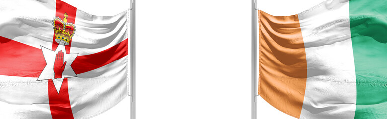 flag of ireland and northern ireland .unification of ireland