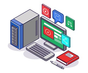 Aufkleber - Desktop computers and smart apps