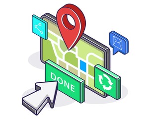 Poster - Location search in map app has been completed