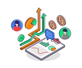Poster - Arrow data analysis of investment business cooperation results