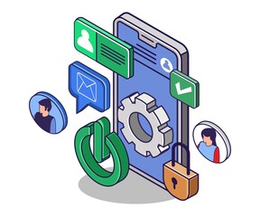 Poster - Account security on of smartphone button