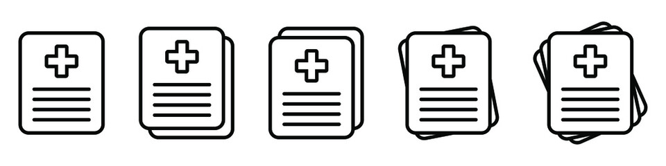 Wall Mural - Medical record icon, medical report icon, vector isolated