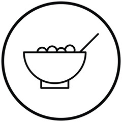 Sticker - Cereal Bowl Icon Style