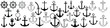 Anchor icon vector set. seafaring illustration sign collection. sailor symbol or logo.