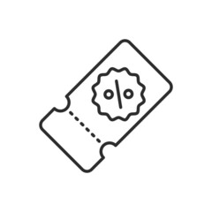 Poster - Discount coupon icon. High quality black vector illustration..