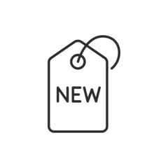 Poster - Tag of a new product icon. High quality black vector illustration..