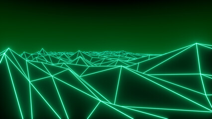 Wall Mural - abstract network concept line connection (3d rendering)