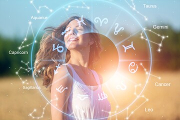 horoscope chart and astrology. future love and numerology concept